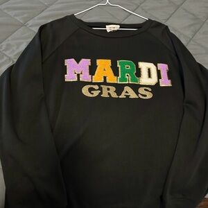 BiBi Black Mardi Gras Crewneck Sweater